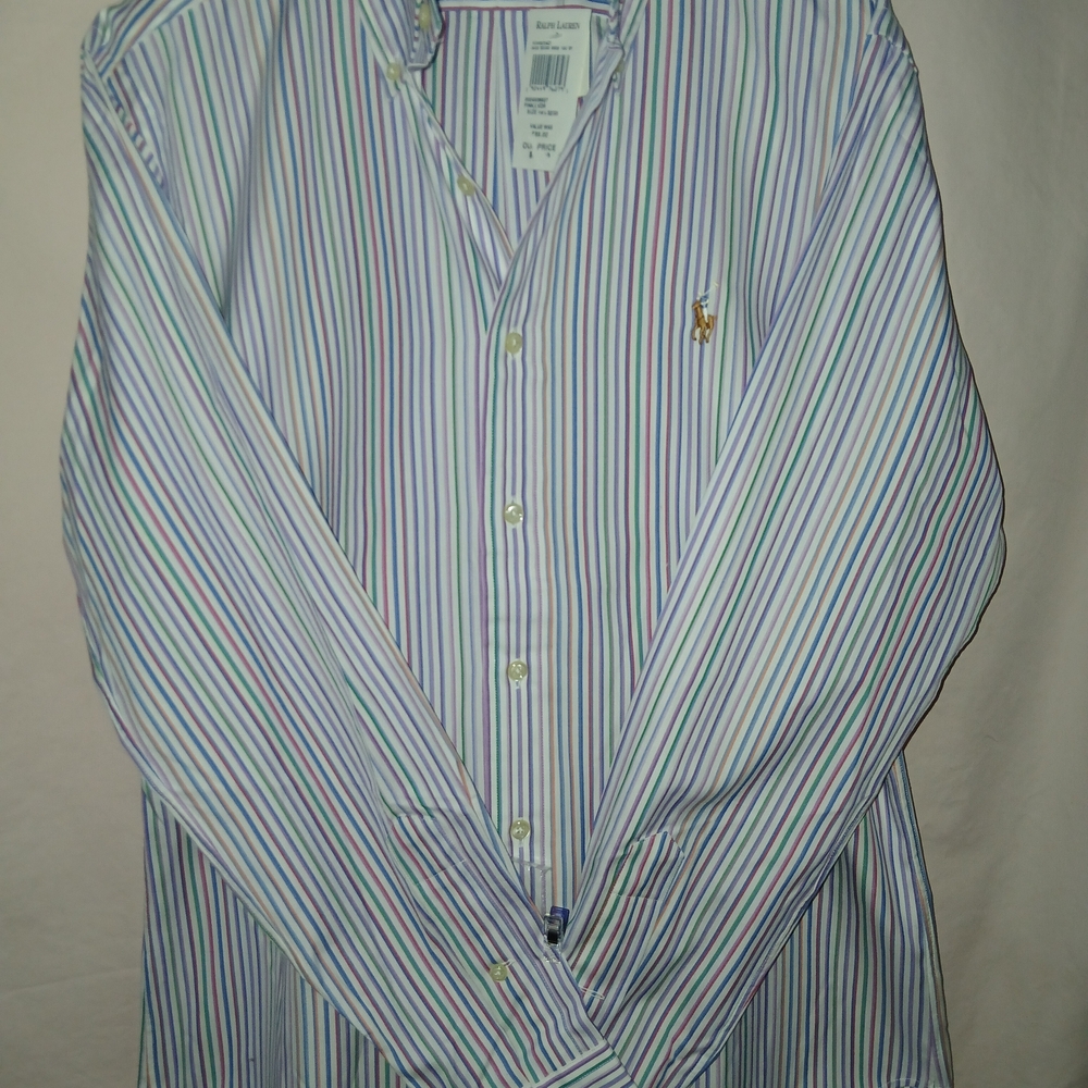 ***NWT***Ralph Lauren Black Label Multicolor Striped Shirt